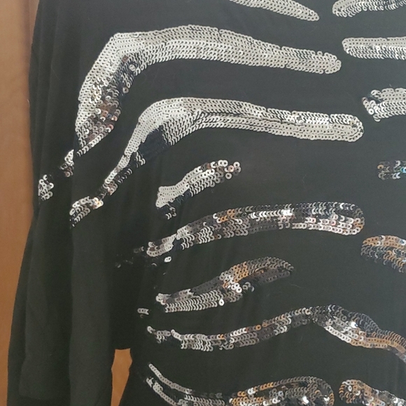 Bebe black silver sparkle tunic - Picture 3 of 6